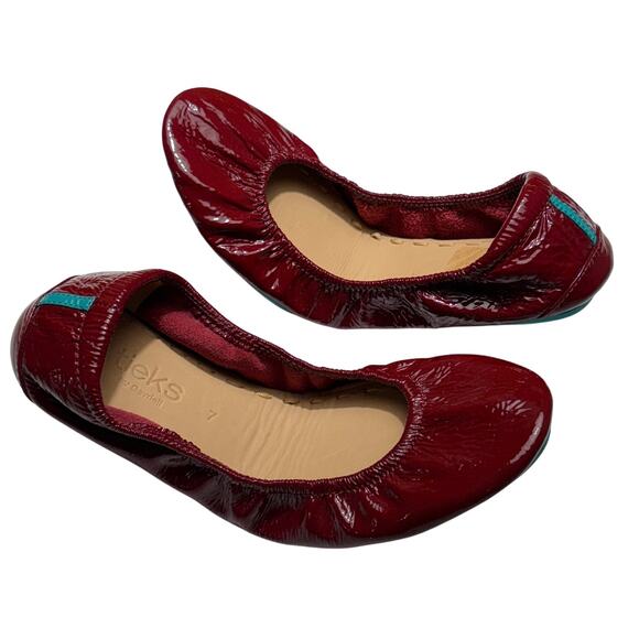 Tieks by Gavrieli RUBY RED PATENT 100% Leather Ballet Flats Shoes Size 7 $220 - Picture 4 of 14